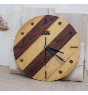 Wooden Wall Clock (Round) – Handmade Wooden Wall Décor Clock with Natural Finish, Minimal Modern Style for Home/Office, Eco-Friendly Wall Hanging Gift for Living Room